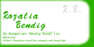 rozalia bendig business card